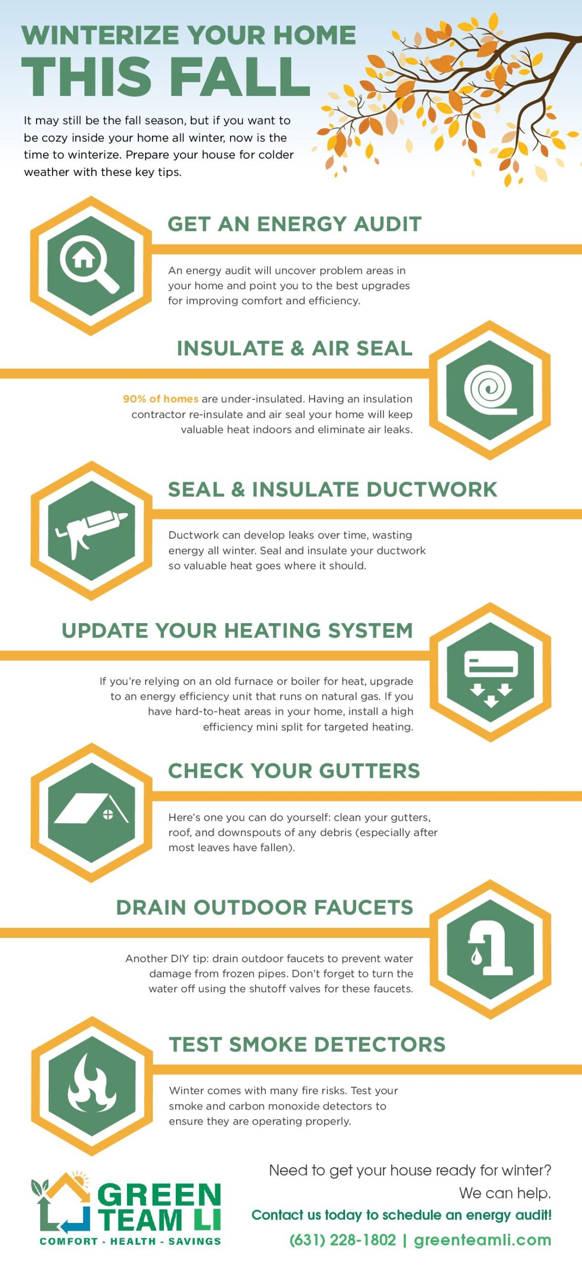 fall checklist infographic green team li